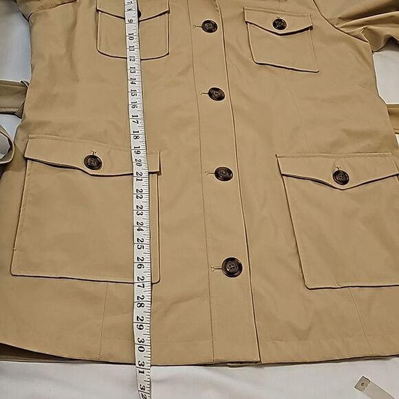 Dennis Basso Water Resist 4-Pocket Safari Trench Medium A392453C - Picture 5 of 8